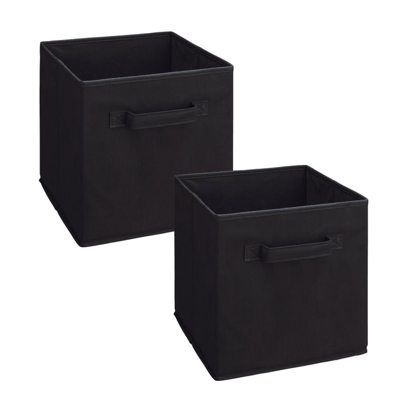 ClosetMaid 3784 Cubeicals Fabric Drawer, Black, 2-Pack - Image 1